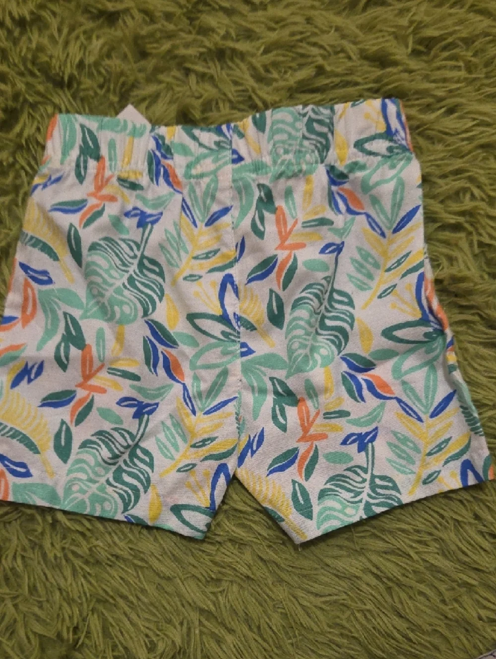 First Impressions Kids Leaf Print Short Pajama Set - Green, Blue, Orange, Yellow
